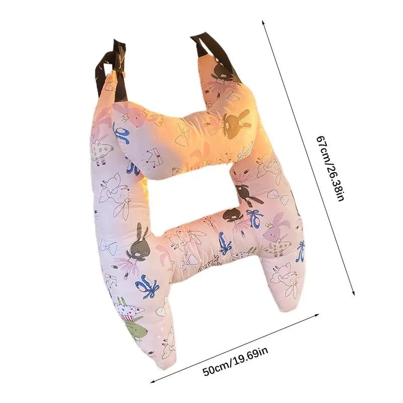 Children's Travel Pillow with Neck Support – Soft Cotton Blend, Fun Designs