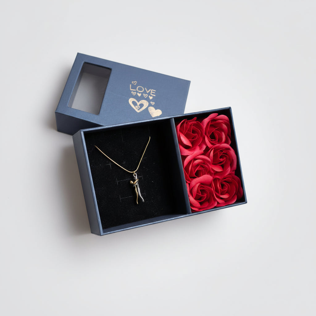 Inseparable Adjustable Necklace in Stainless Steel with Gold and Silver Plating