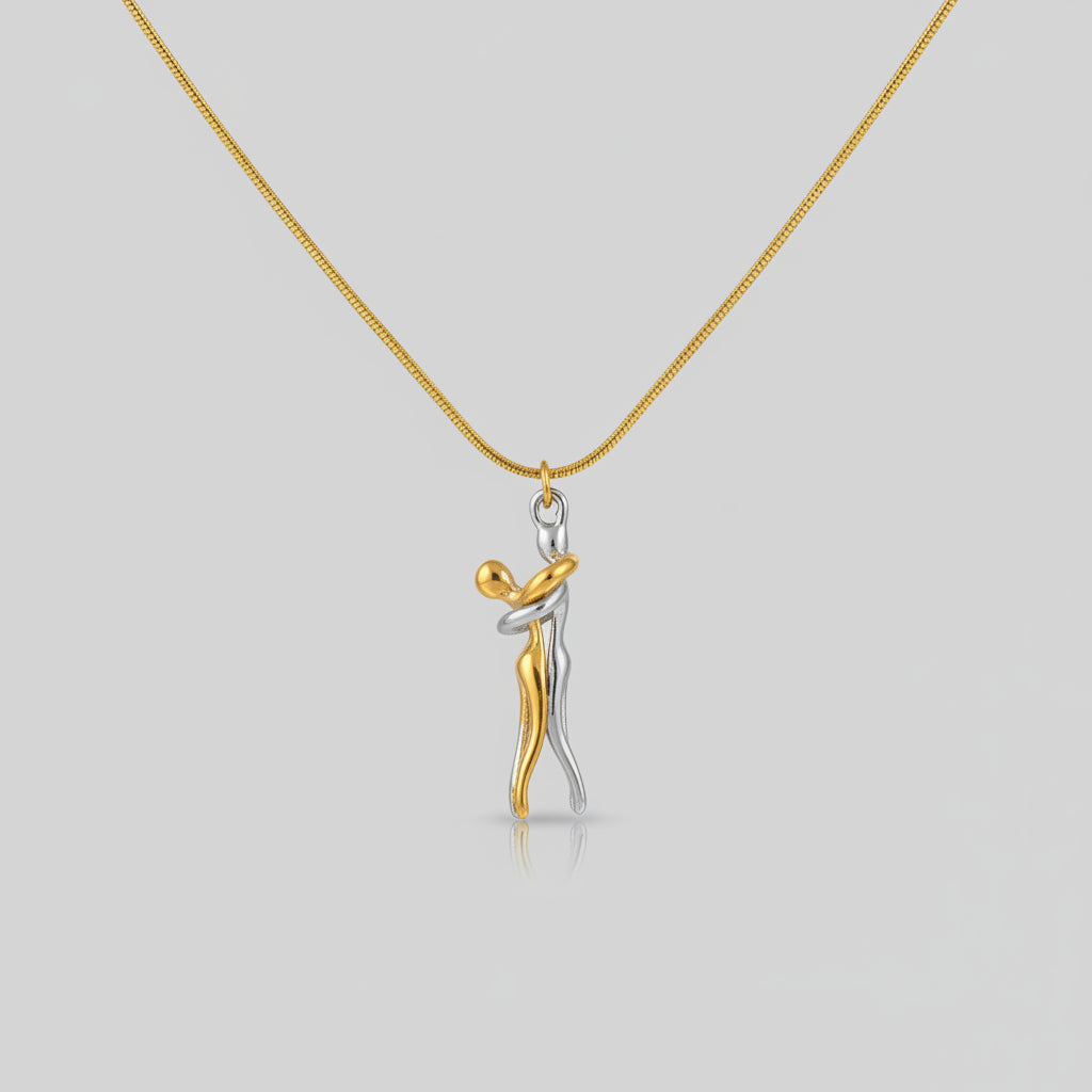 Inseparable Adjustable Necklace in Stainless Steel with Gold and Silver Plating