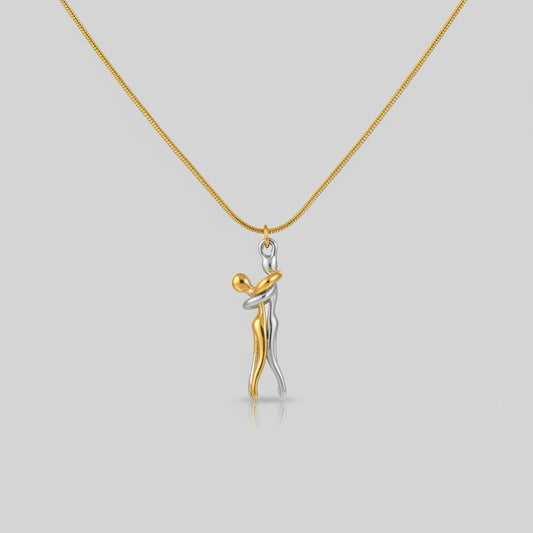 Inseparable Adjustable Necklace in Stainless Steel with Gold and Silver Plating