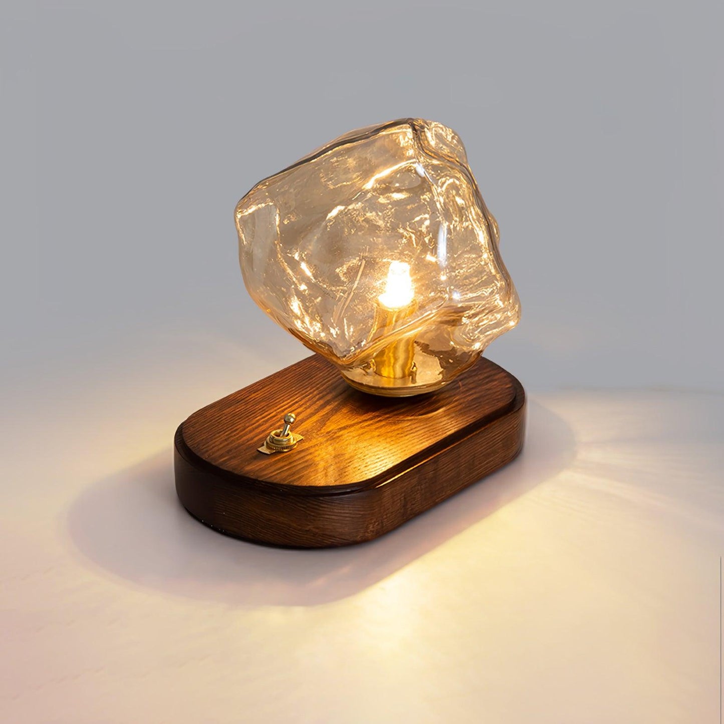 Cordless Wood Table Lamp with Motion Sensor