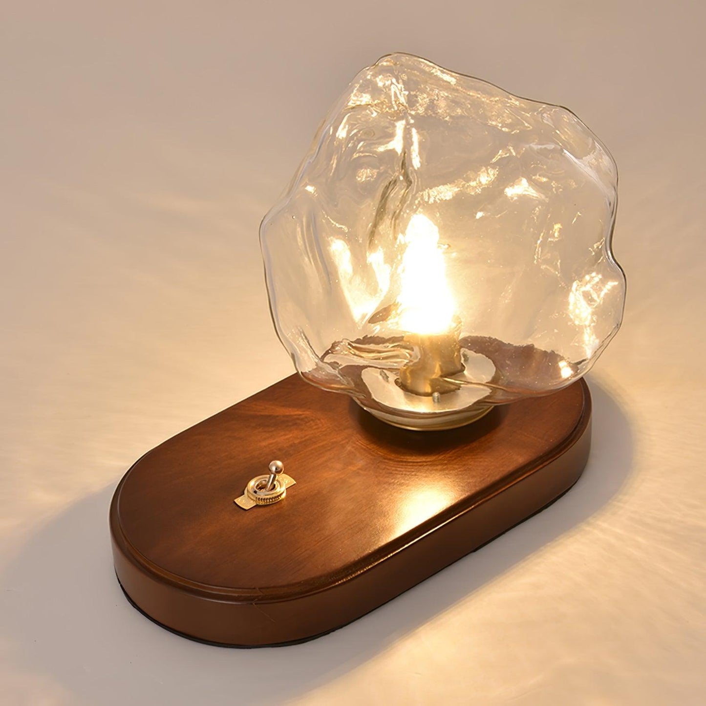Cordless Wood Table Lamp with Motion Sensor