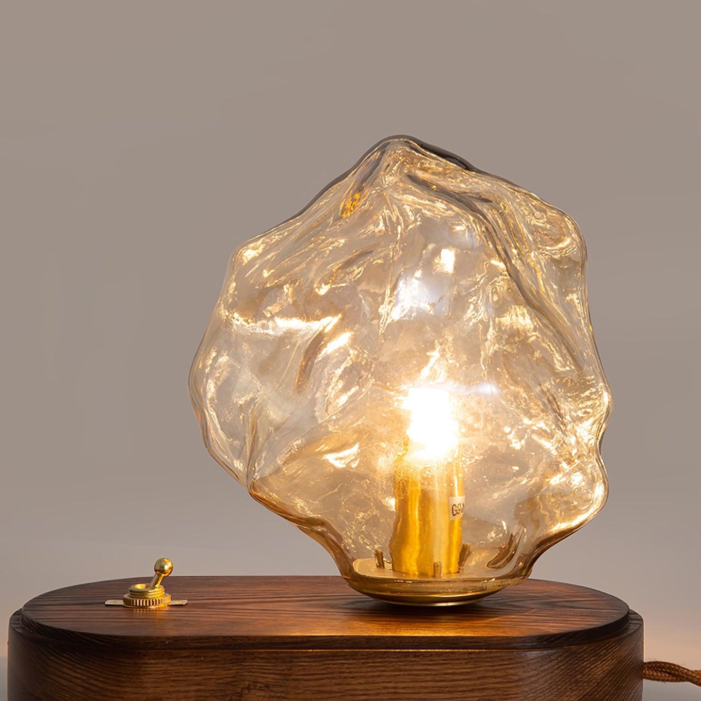 Cordless Wood Table Lamp with Motion Sensor