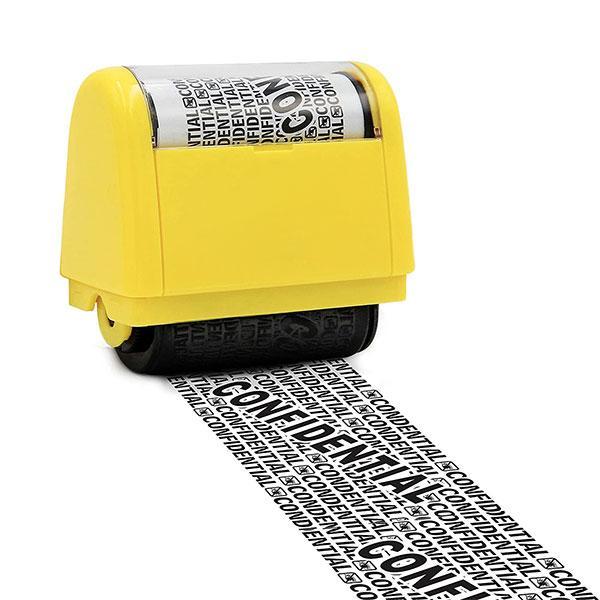 Identity Protection Privacy Roller Stamp with Refillable Ink
