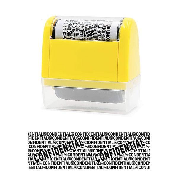 Identity Protection Privacy Roller Stamp with Refillable Ink