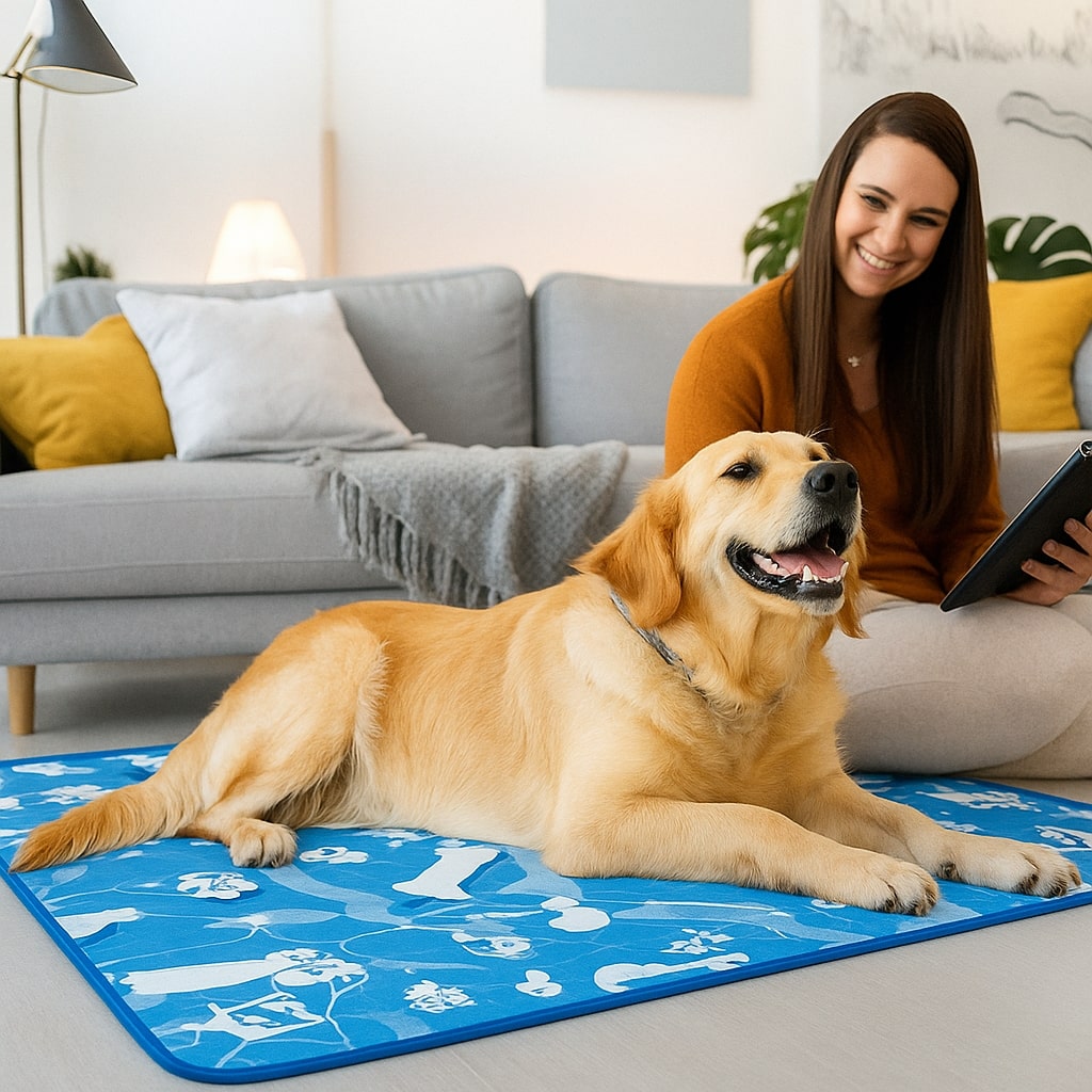 Self-Cooling Dog Cooling Mat with Ice Silk Fabric