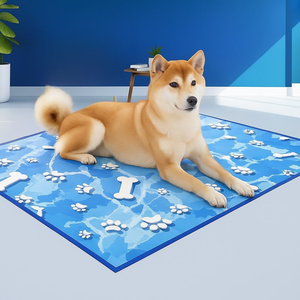 Self-Cooling Dog Cooling Mat with Ice Silk Fabric