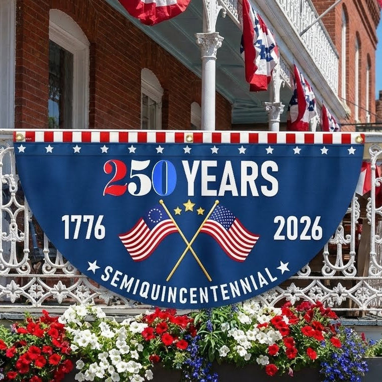 Non-Pleated American Flag Fan for 250th Anniversary Celebration