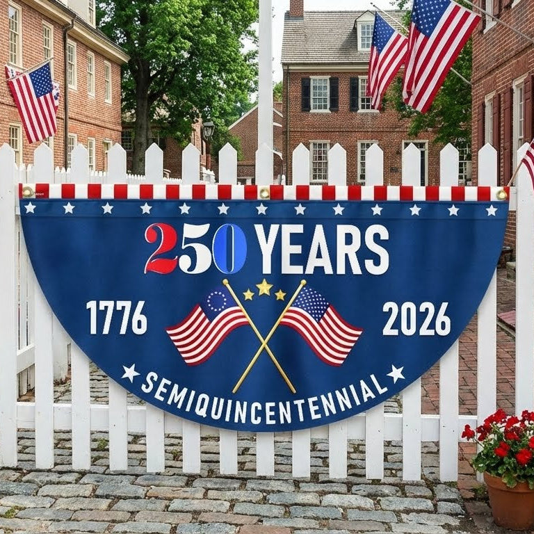 Non-Pleated American Flag Fan for 250th Anniversary Celebration