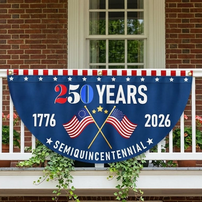 Non-Pleated American Flag Fan for 250th Anniversary Celebration