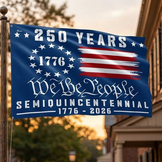 Canvas American Grommet Flag - We The People 250th Anniversary