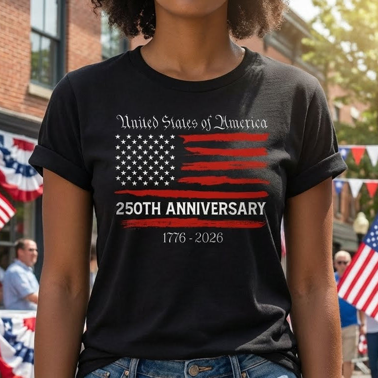 Patriotic Unisex T-Shirt for America's 250th Anniversary