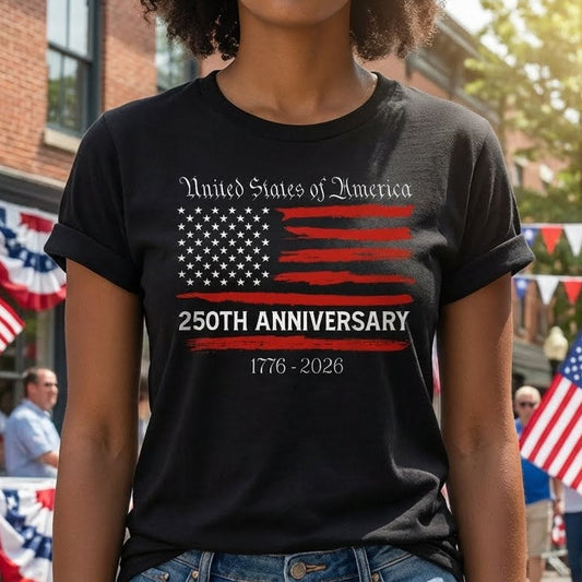 Patriotic Unisex T-Shirt for America's 250th Anniversary