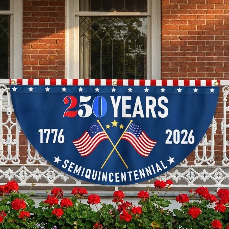 Non-Pleated American Flag Fan for 250th Anniversary Celebration