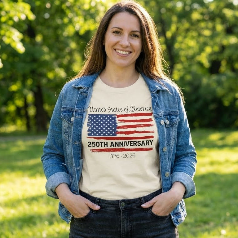 Patriotic Unisex T-Shirt for America's 250th Anniversary