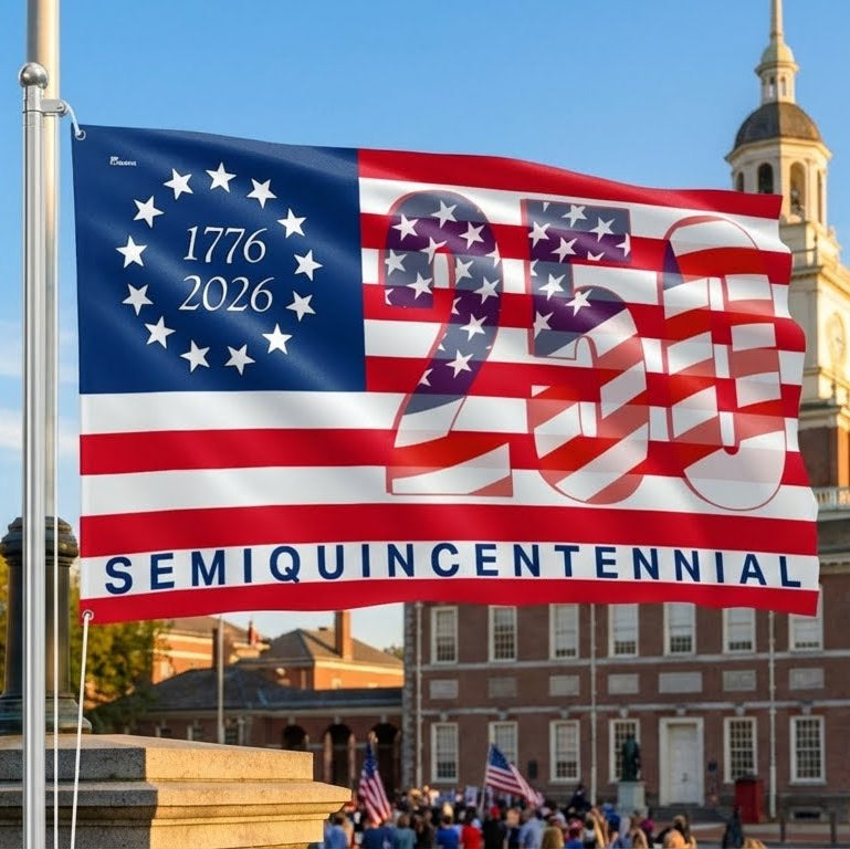 Patriotic Grommet Flag for America's 250th Anniversary