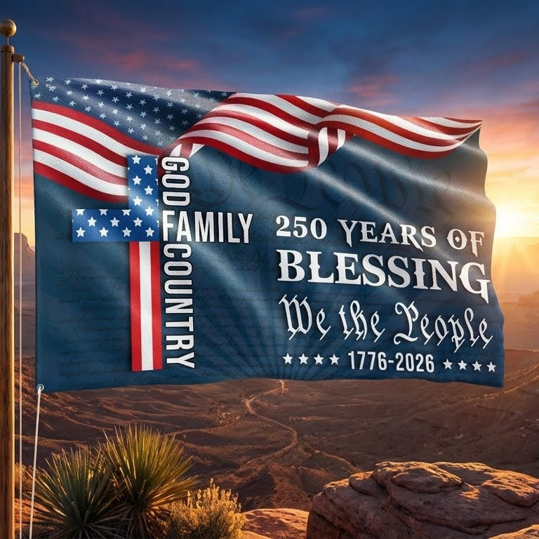 American Grommet Flag 250th Anniversary Canvas 3x5 ft