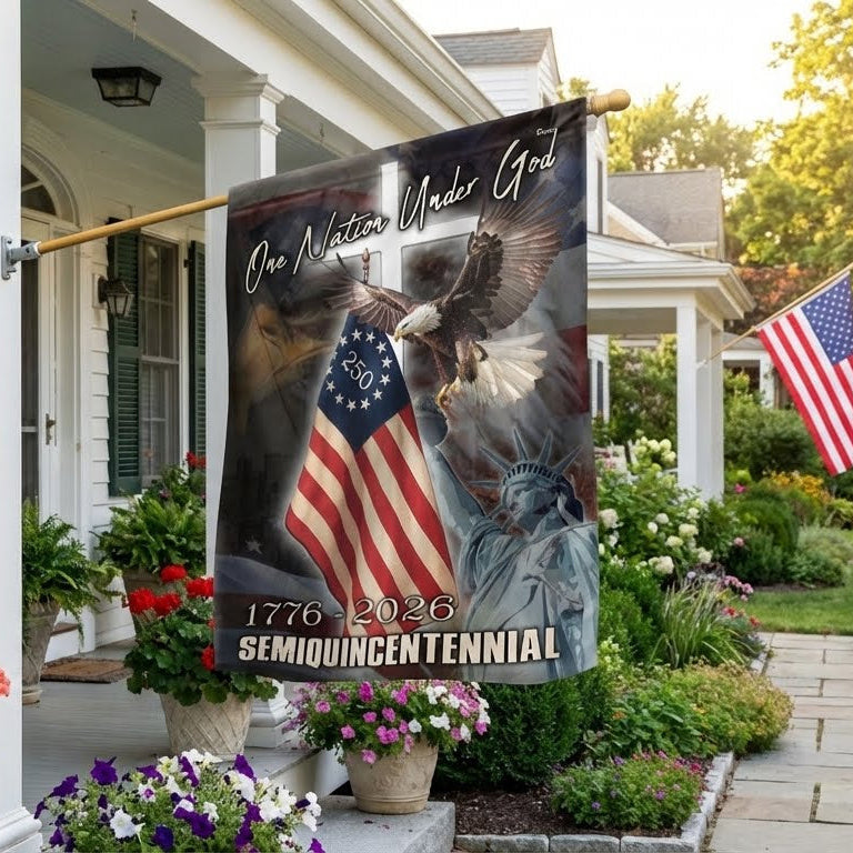 One Nation Under God Flag for Semiquincentennial Celebration
