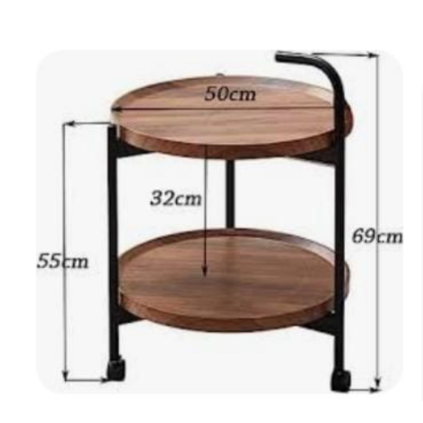 Rolling Utility Serving Cart with Wheels