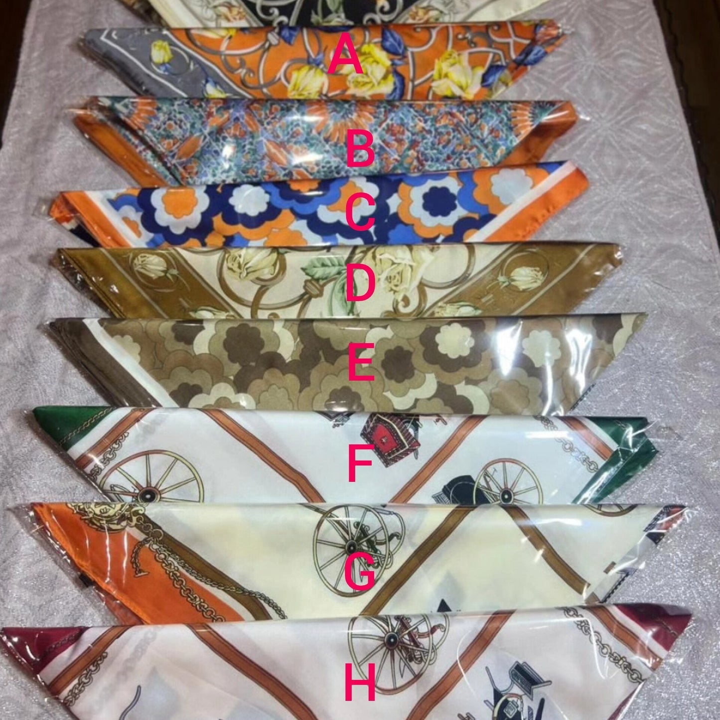 Women's Silk Satin Square Scarf 70x70cm