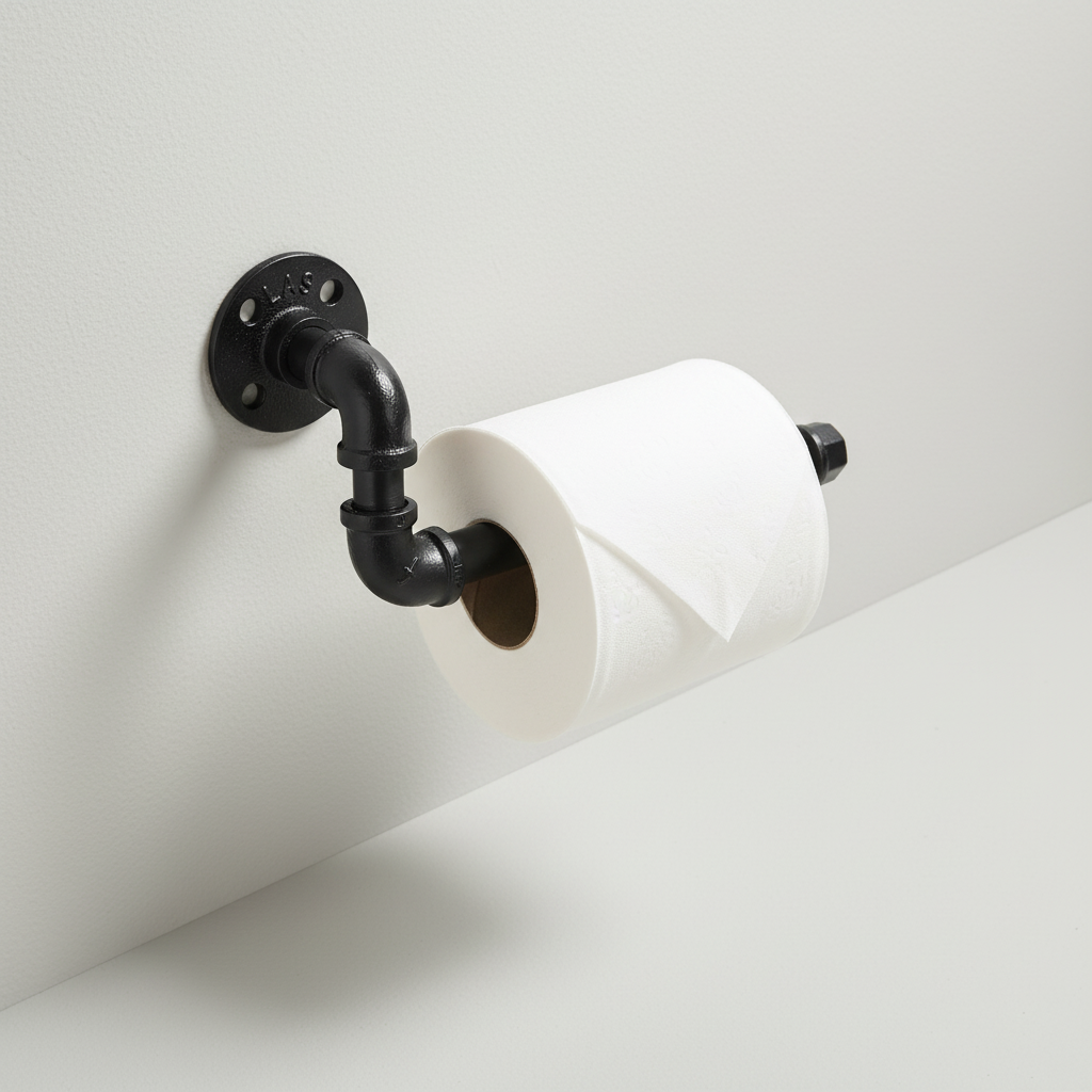 Industrial Cast Iron Toilet Paper Holder