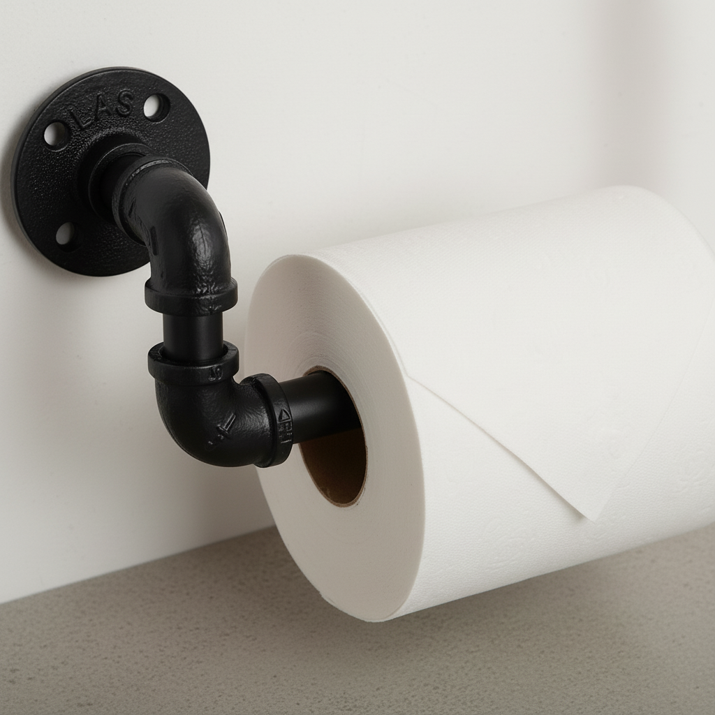 Industrial Cast Iron Toilet Paper Holder