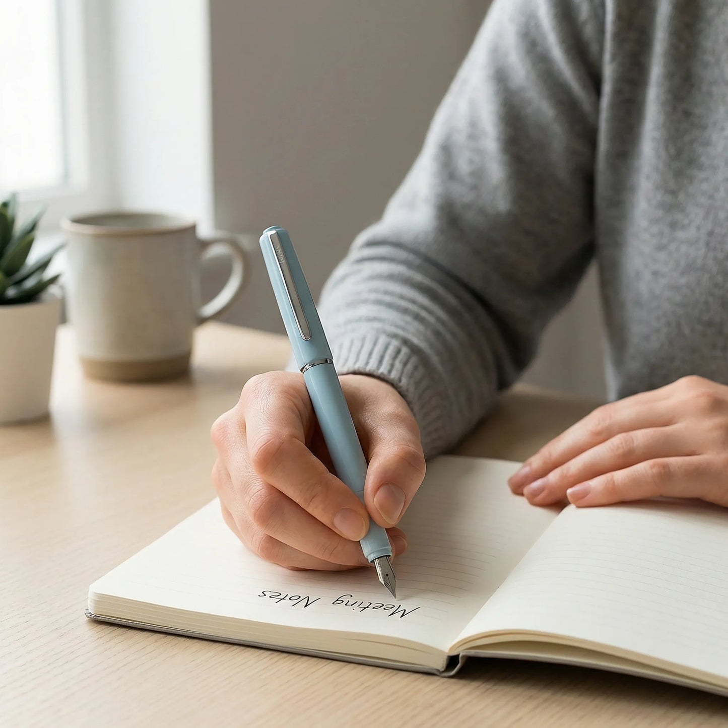 Retractable Fine Tip Fountain Pen with Stainless Steel Tip
