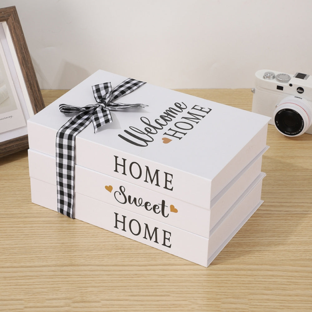 Rustic Faux Book Stack with Uplifting Quotes
