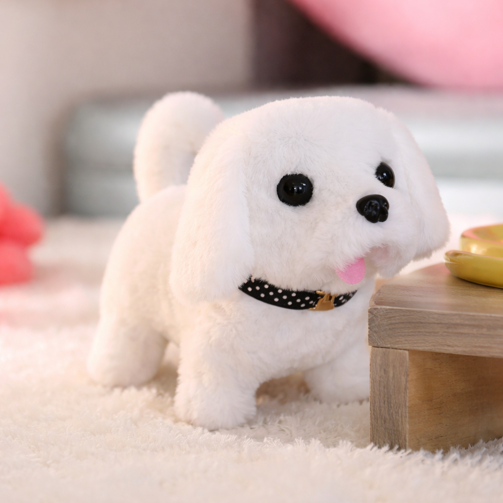 Interactive Plush Robot Puppy Toy with Realistic Walking and Barking