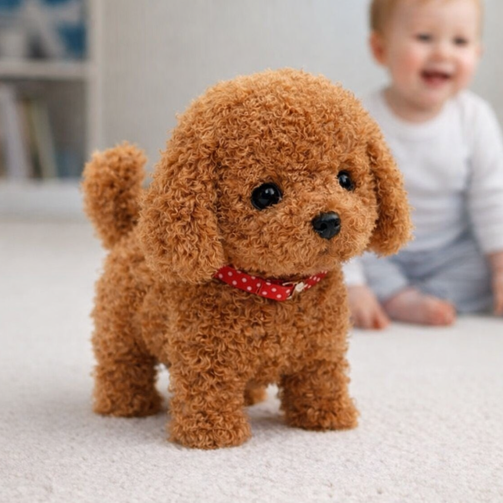 Interactive Plush Robot Puppy Toy with Realistic Walking and Barking