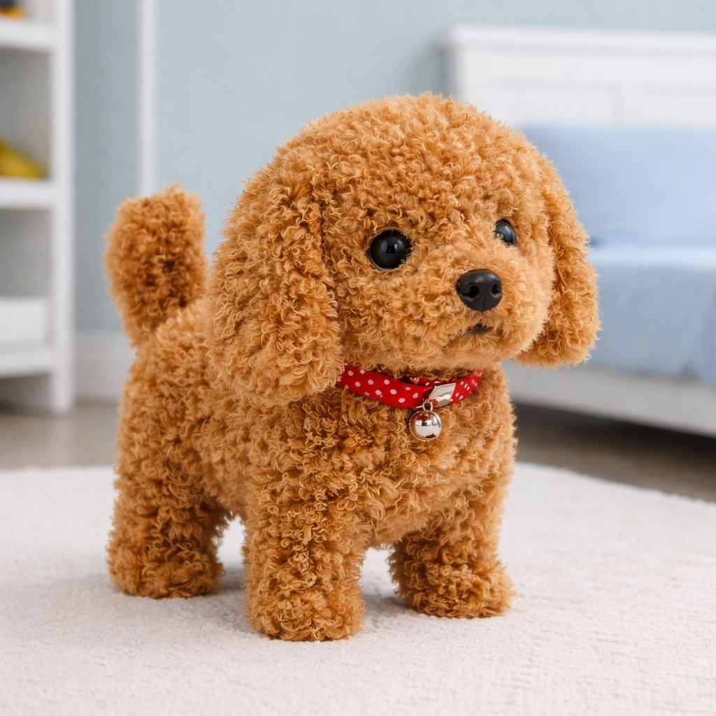Interactive Plush Robot Puppy Toy with Realistic Walking and Barking