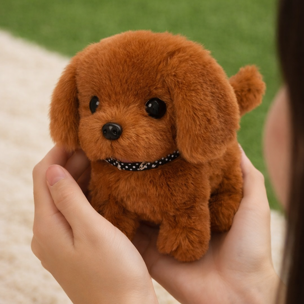 Interactive Robot Puppy Toy with Walking, Barking, and Tail Wagging