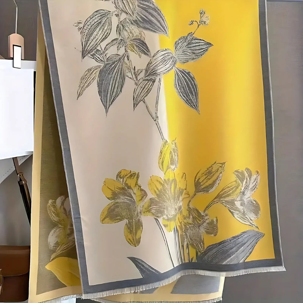 Floral Woven Soft Scarf for Women