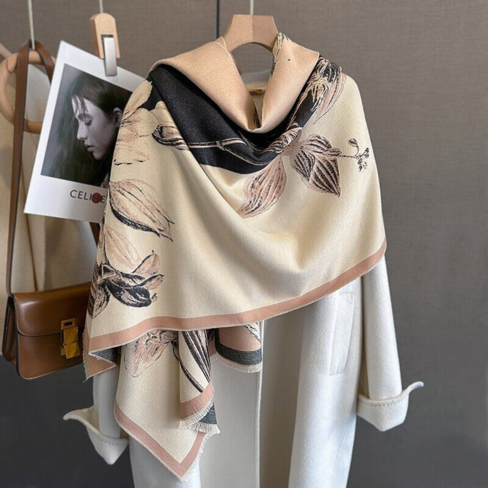 Floral Woven Soft Scarf for Women