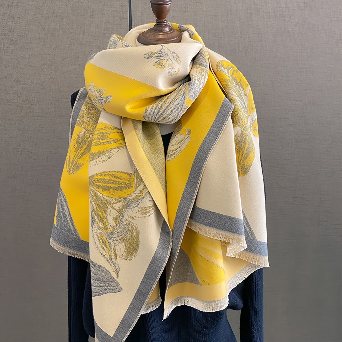 Floral Woven Soft Scarf for Women