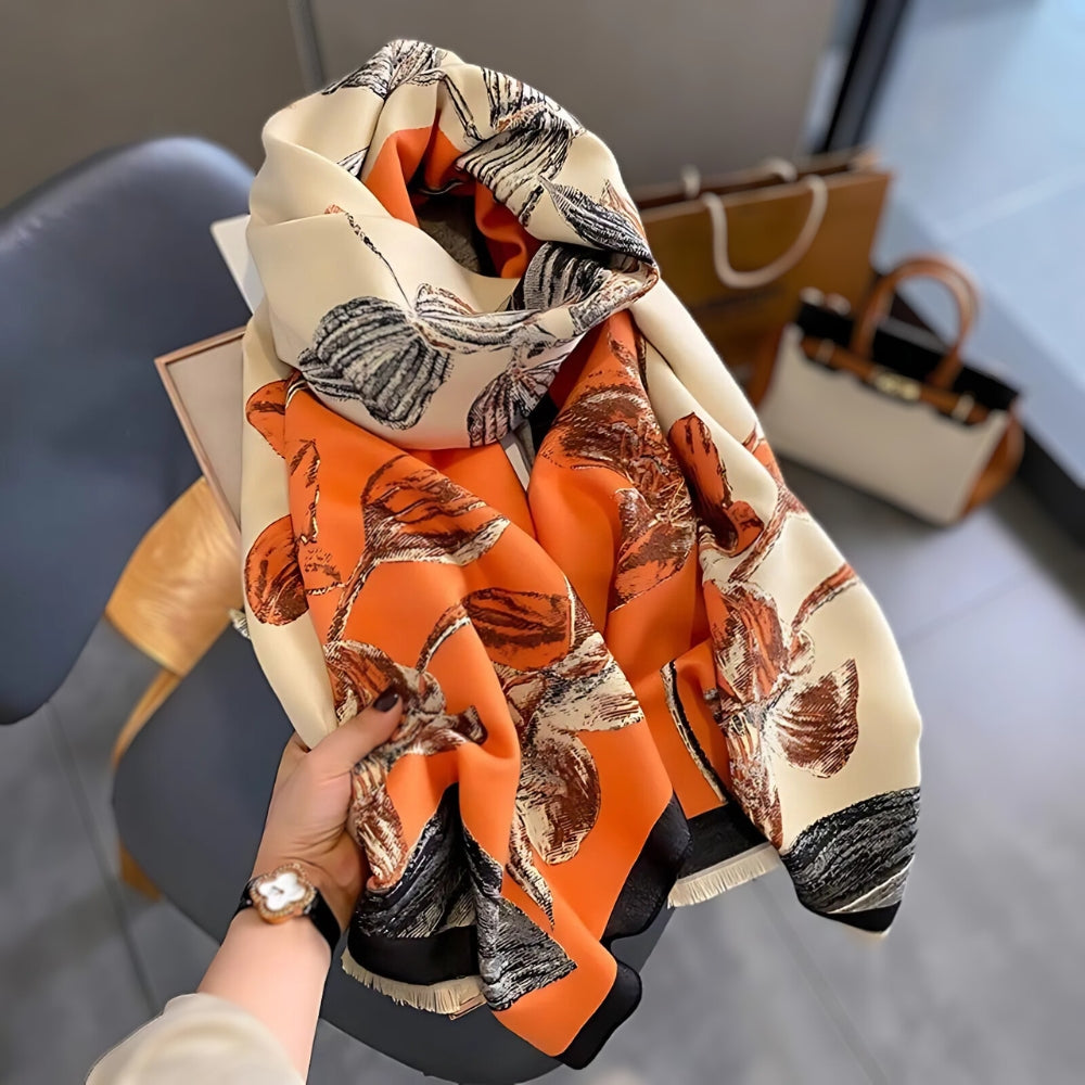 Floral Woven Soft Scarf for Women