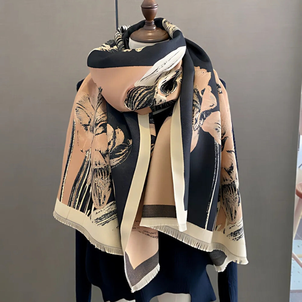 Floral Woven Soft Scarf for Women