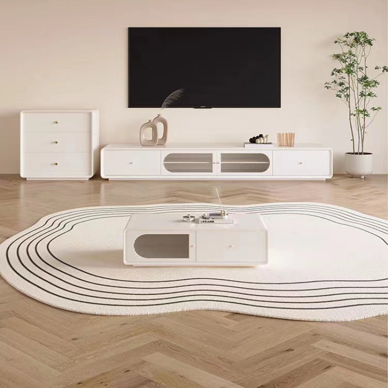 Irregular Round Textured Area Rug