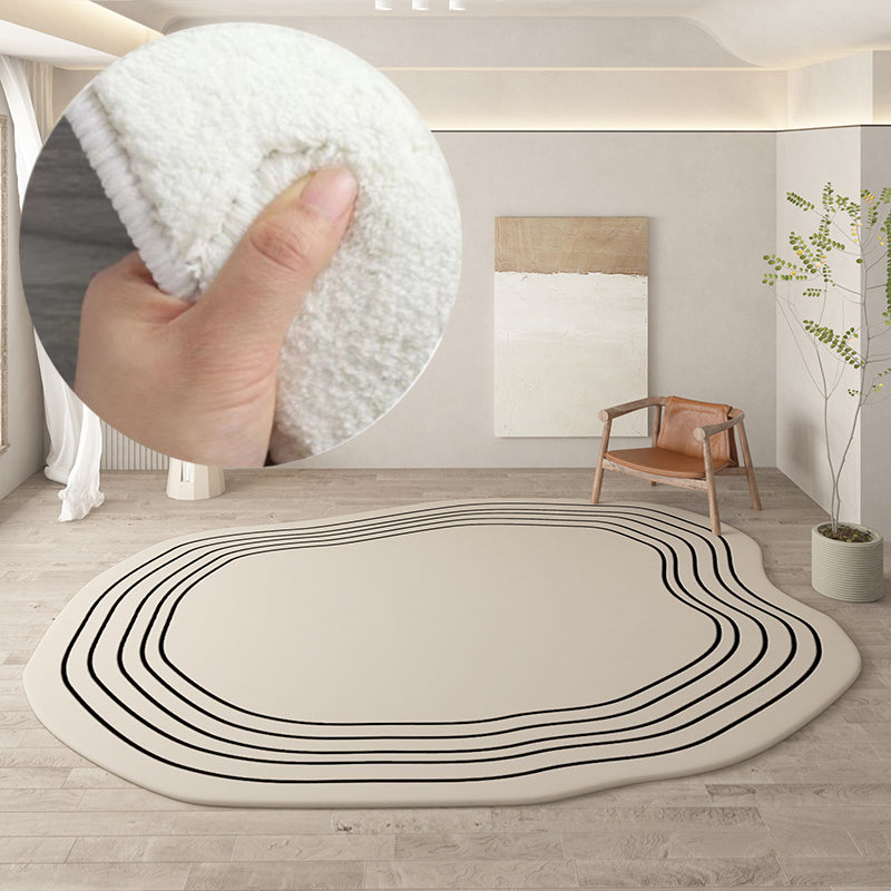 Irregular Round Textured Area Rug