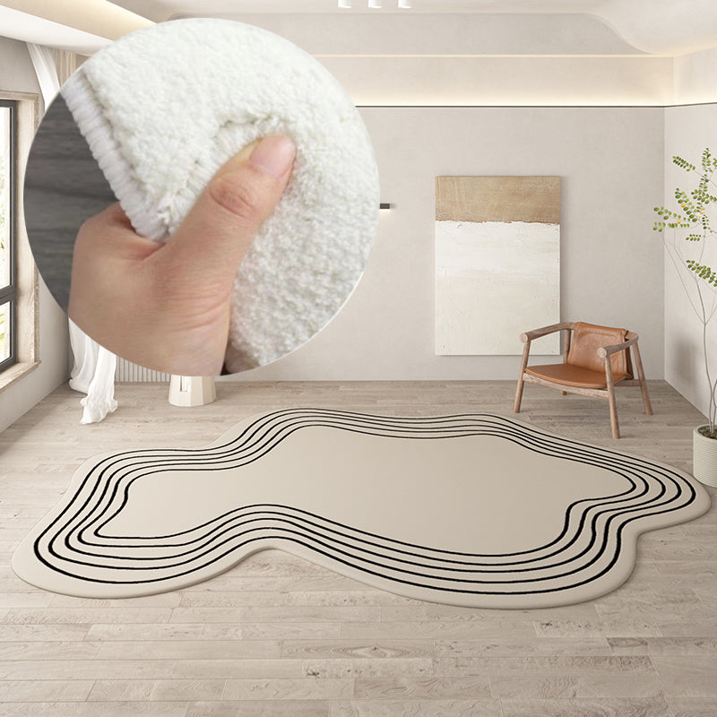 Irregular Round Textured Area Rug