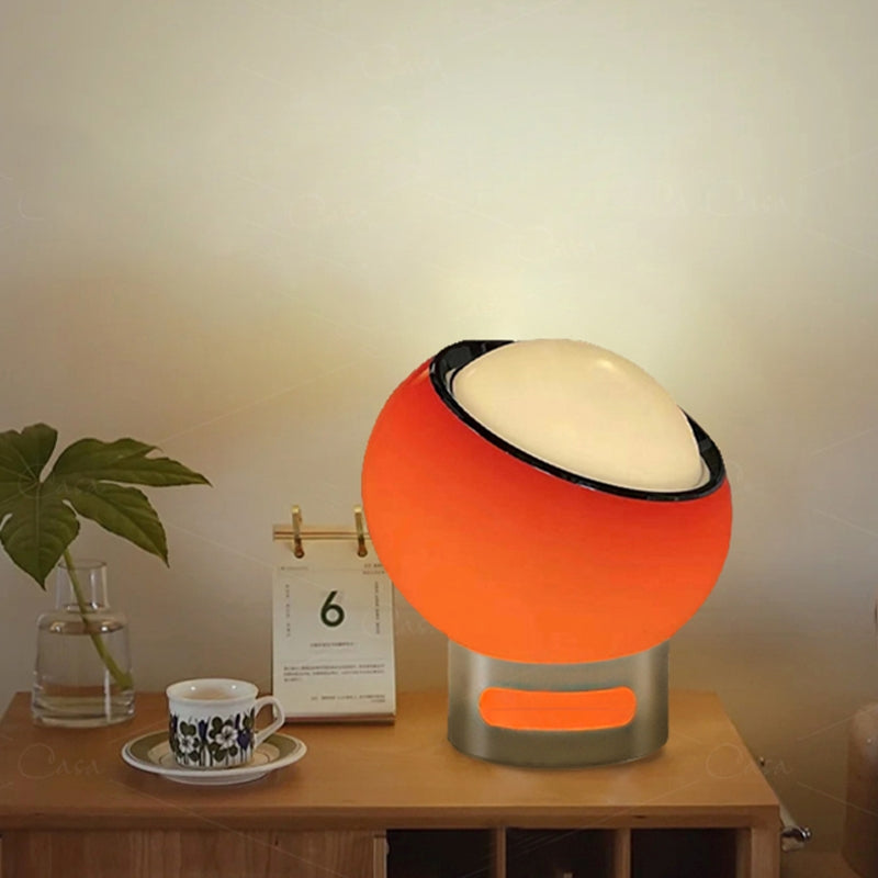 Minimalist Bauhaus Table Lamp with Opal Glass Shade