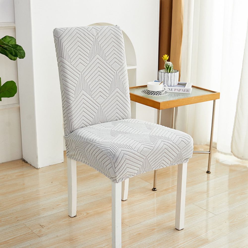 Elastic Jacquard Dining Chair Cover for Stain Protection