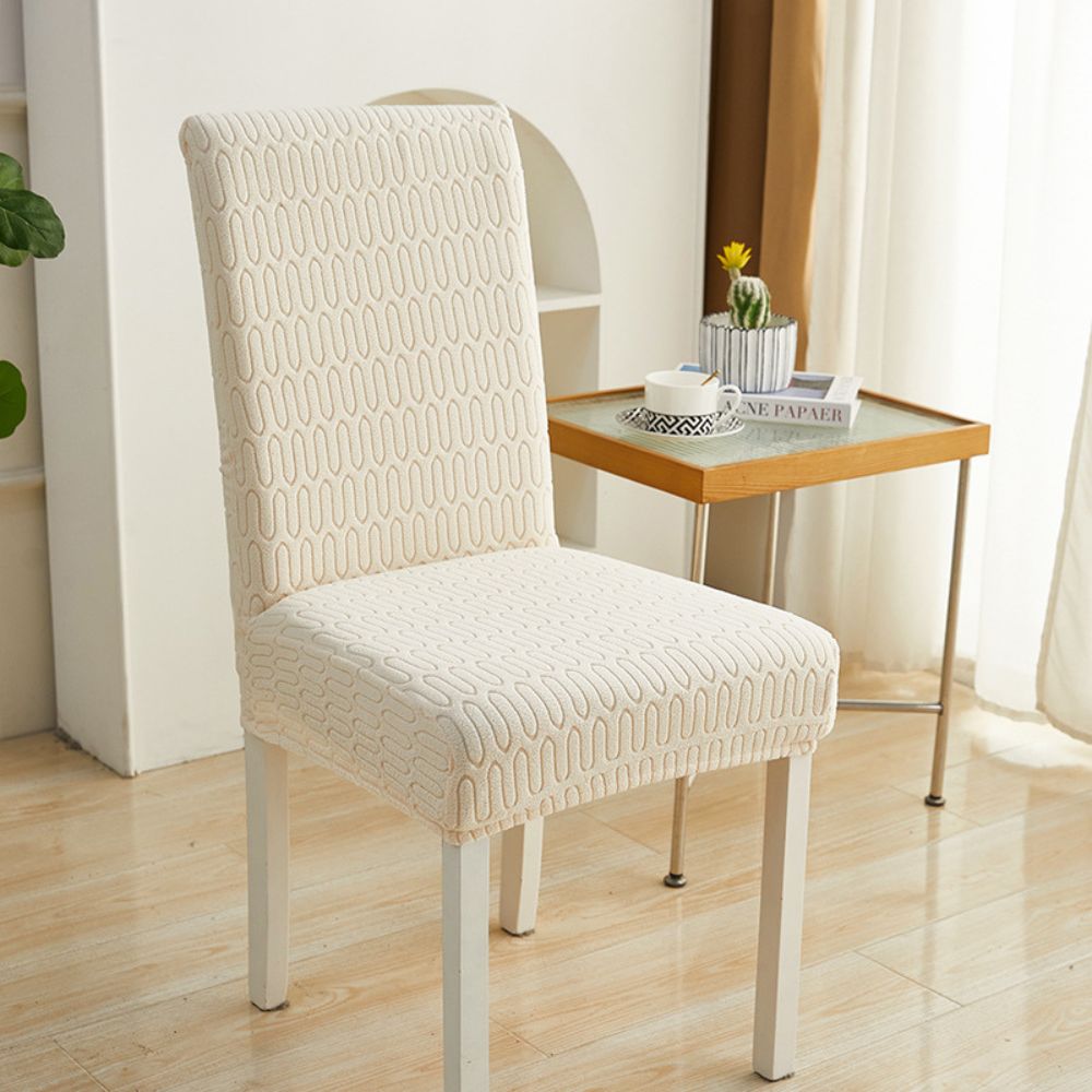 Elastic Jacquard Dining Chair Cover for Stain Protection