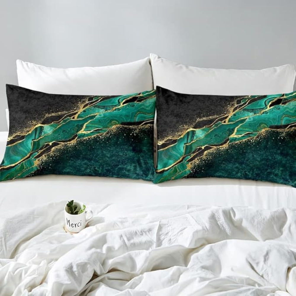Golden Marble Duvet Cover Set with Pillowcases