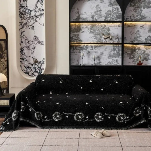 Japandi Dandelion Puff Microfiber Sofa Cover