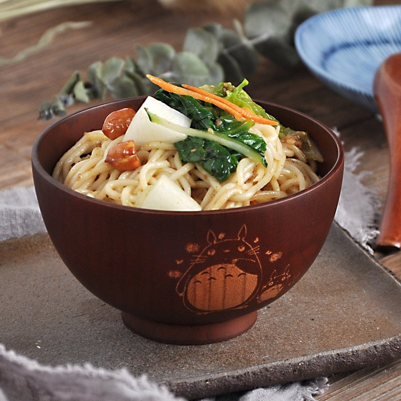 Japanese Ceramic Ramen Bowl with Utensil Set