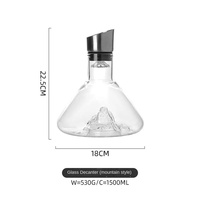 Premium Crystal Mountain Wine Decanter