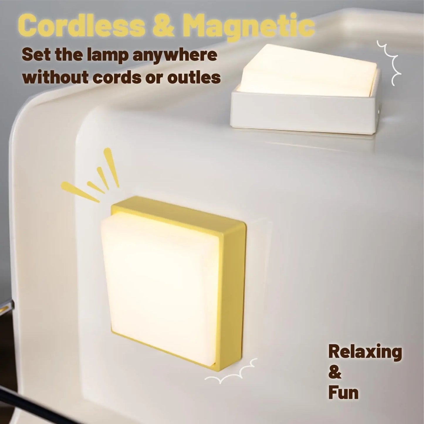 Rechargeable Wireless Dimmable Night Light with Magnetic Mount and Timer