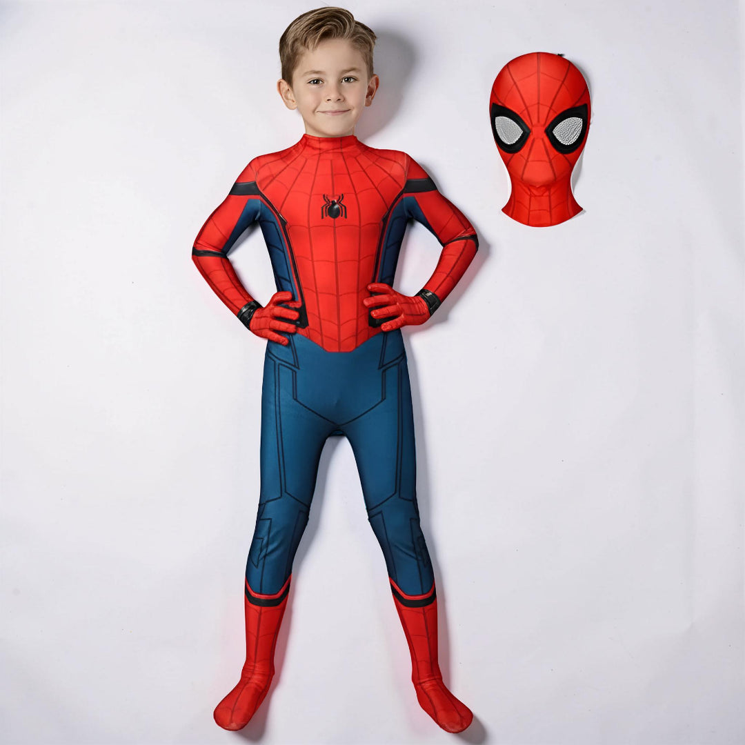 Kids Superhero Stretch Cosplay Costume with Mask