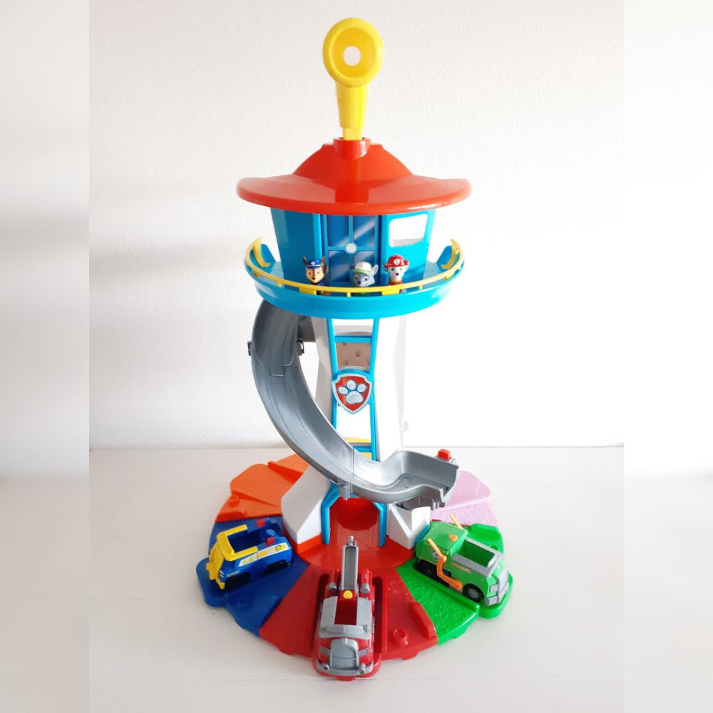 Kids Slide Tower Playset with Toy Cars and Figures